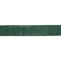 1.5" x 30ft. Green Faux Linen Wired Ribbon by Celebrate It®