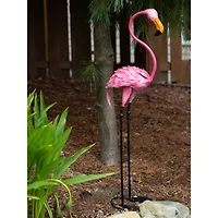 35" Tropical Tango Flamingo Statue