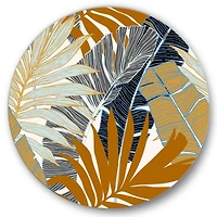 Designart - Abstract Tropical Summer Palm Tree & Banana Leaves