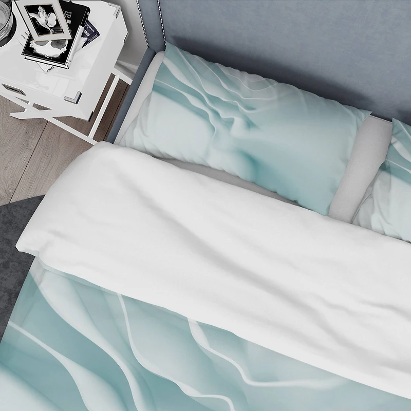 Designart '3D Light Blue Abstract Architecture' Modern & Contemporary Bedding Set