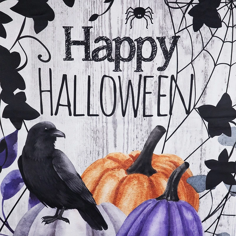 40" x 28" Pumpkins & Crow Happy Halloween Outdoor House Flag