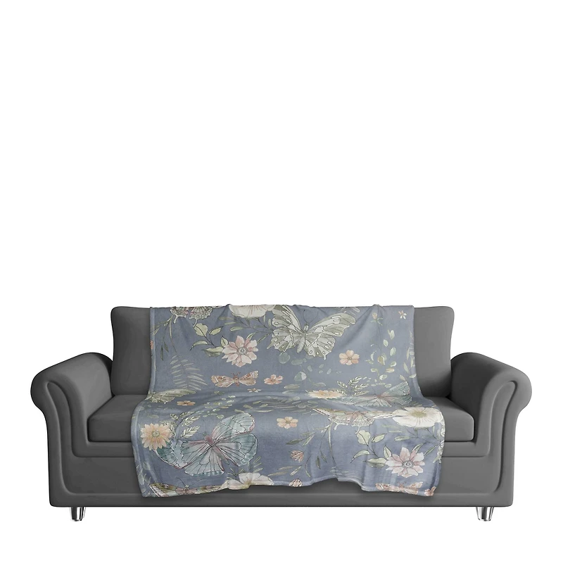 Butterflies Coral Fleece Blanket