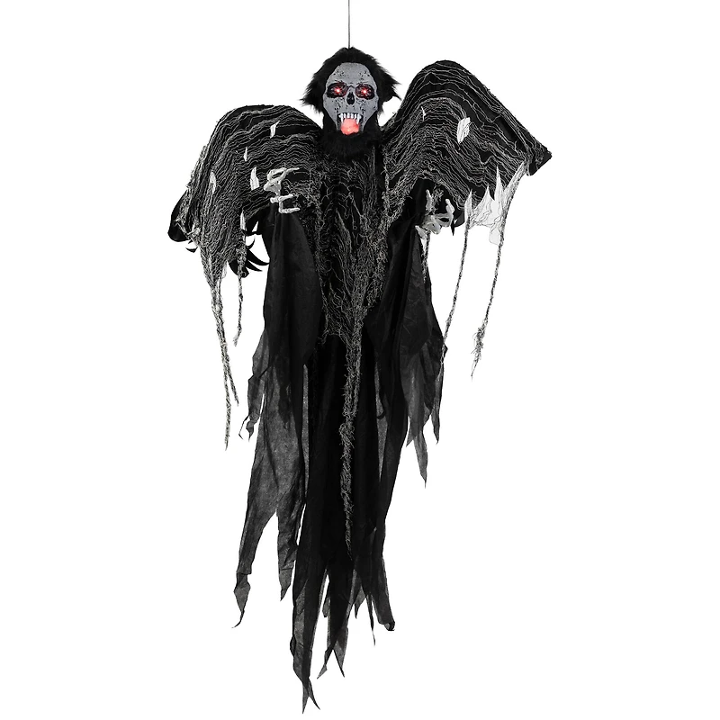 5ft. Animated Hanging Zombie Vampire with Lights & Sound Halloween Decoration