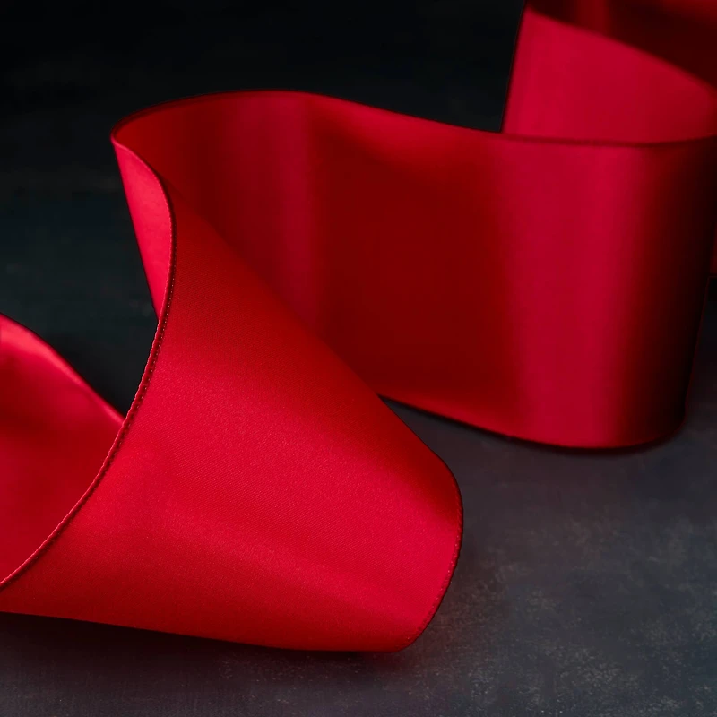4" x 18ft. Red Satin Ribbon by Celebrate It™