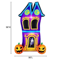 8ft. Airflowz Inflatable Halloween Haunted House with Projection Silhouette