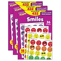 Trend Enterprises® Stinky Stickers® Smiles Variety Pack, 3 Packs of 432ct.