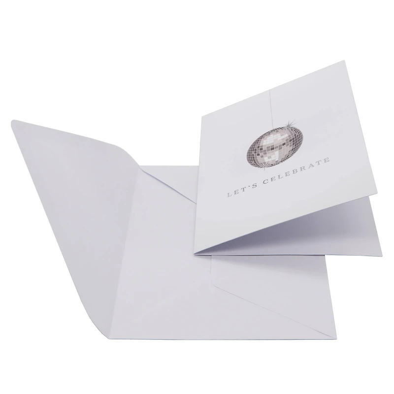 Let's Celebrate Disco Ball Blank Greeting Card Set by Celebrate It™