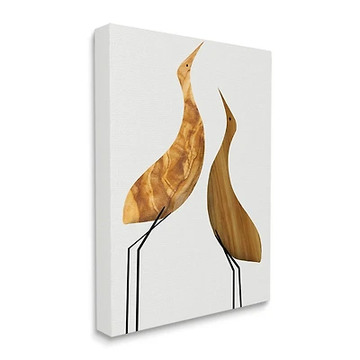 Stupell Industries Modern Rustic Tree Patterned Birds Minimal Abstract Canvas Wall Art