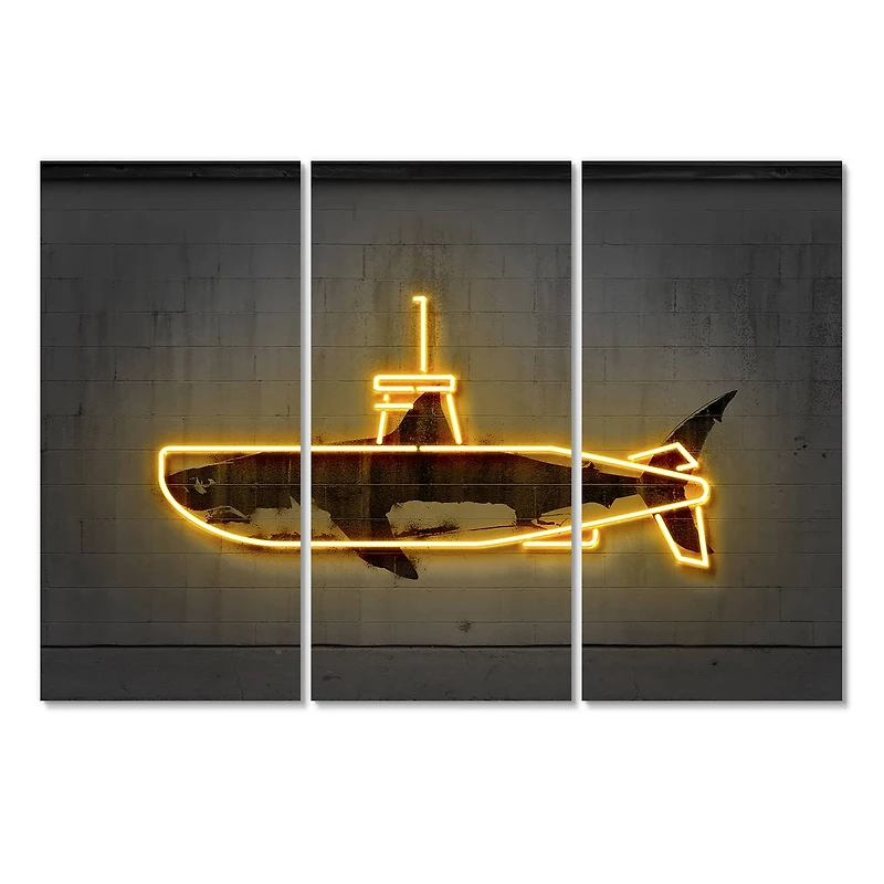 Designart - Yellow submarine - Modern Canvas Artwork