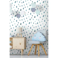 RoomMates Clara Jean Raindrops Peel & Stick Wallpaper