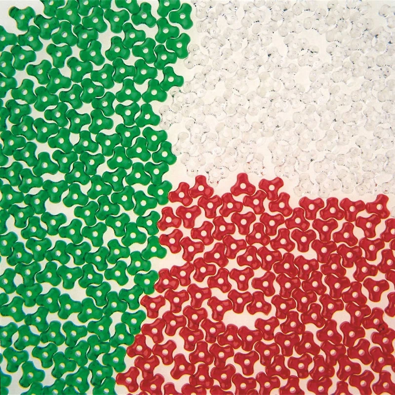 S&S® Worldwide Holiday Mix Plastic Tri-Beads, 11mm