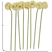 31" White Allium Artificial Flower Stem, 8ct.