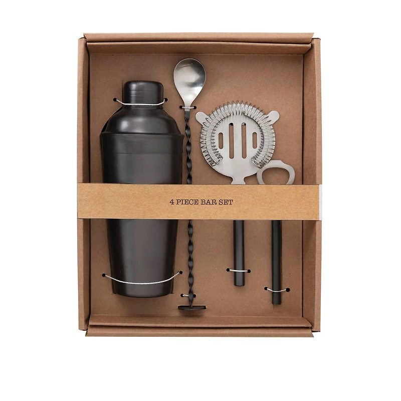 Hello Honey® Pewter Finish Stainless Steel Bar Tools Set