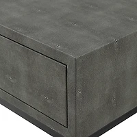 Walker Edison Gray 2-Drawer Faux Shagreen Entry Table