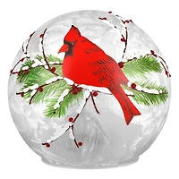 Haute Decor 6" Lighted Cardinal Christmas Globe