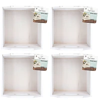 ArtSkills® 7" Medium Rustic Whitewash Crate, 4ct.