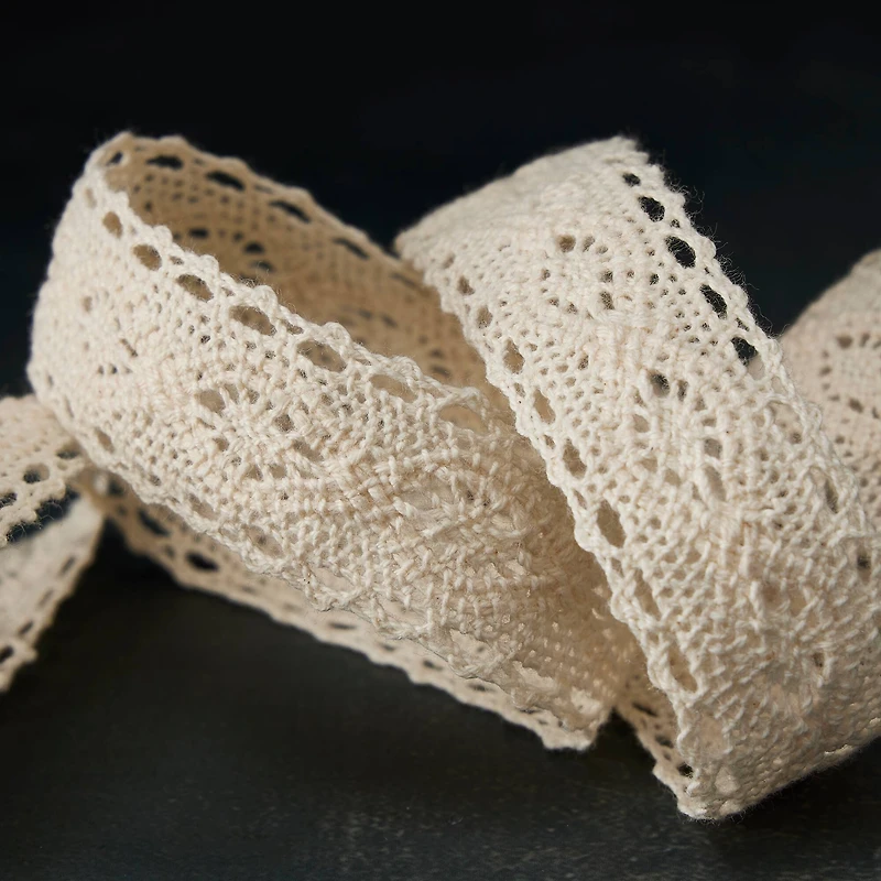 12 Pack: 1" x 2yd. Lace Trim Ribbon by Celebrate It®