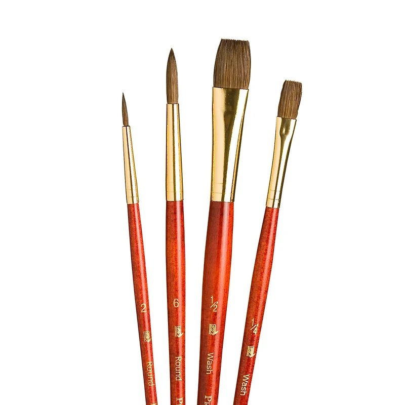 Princeton™ RealValue™ Camel Hair 4 Piece Brush Set