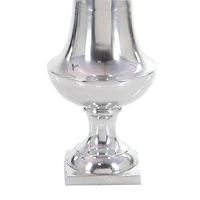 21" Silver Aluminum Traditional Vase