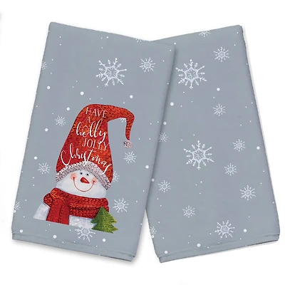 Holly Jolly Snowman Tea Towel, 2ct.