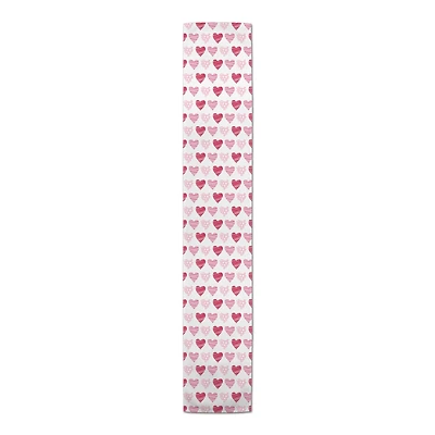 72" Poly Twill Tri Hearts Table Runner