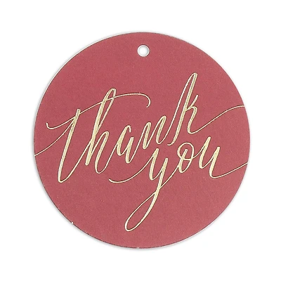 Hortense B. Hewitt Co. Burgundy Thank You Favor Tag