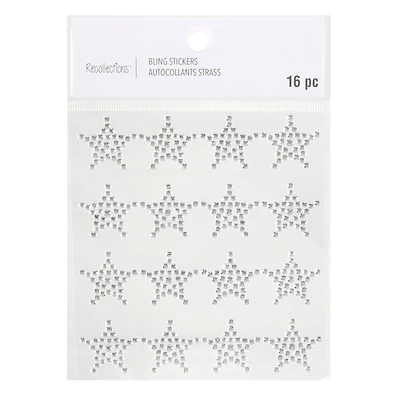 12 Packs: 16 ct. (192 total) Clear Star Bling Stickers by Recollections™