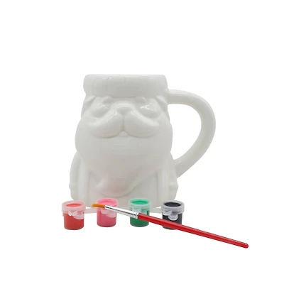 5.5" Santa Color Your Own Ceramic Mug Kit by Creatology™