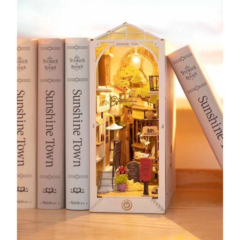 Rolife® Sunshine Town DIY Book Nook Shelf Insert Kit