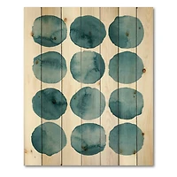 Designart - Aquamarine Circles Blue Geometric Elements