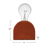 Hello Honey® 4" Scandinavian Terracotta Exposed Bulb Table Lamp