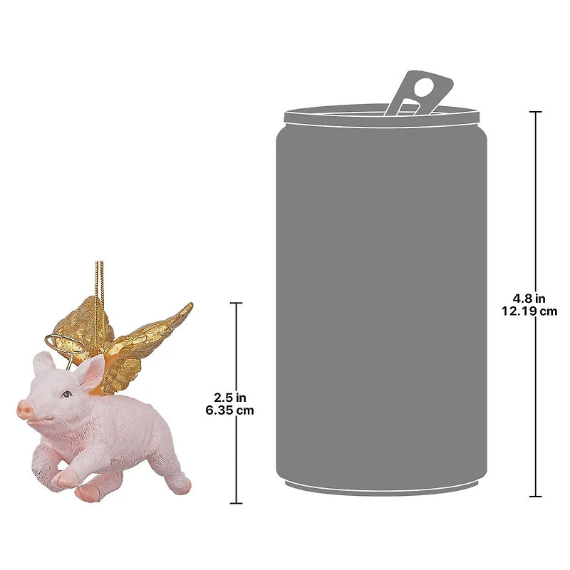 Design Toscano Hog Heaven Flying Pig Angel Holiday Ornament