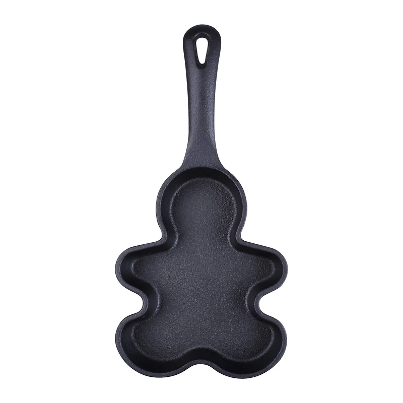 Mini Gingerbread Man Cast Iron Pan by Makery™