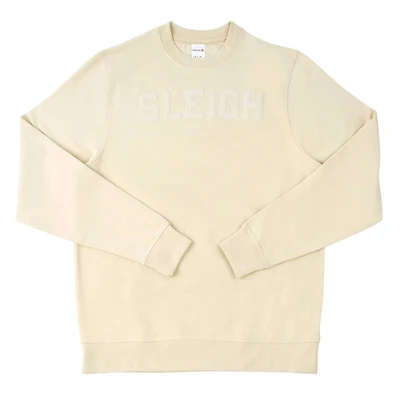 Beige Sleigh Adult Crew Neck Sweatshirt by Celebrate It