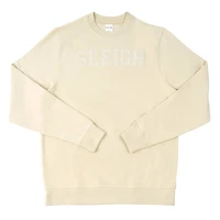 Beige Sleigh Adult Crew Neck Sweatshirt by Celebrate It