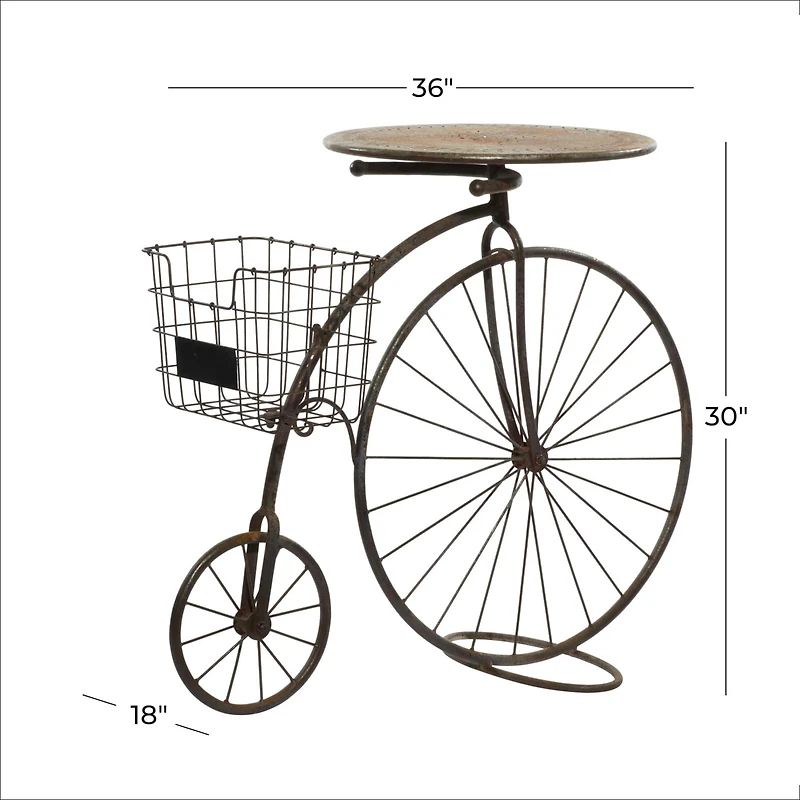 Brown Metal Farmhouse Plantstands, 30" x 36" x 18"