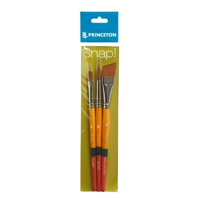 Princeton™ Snap!™ Series 9650 Gold Taklon Brush Set