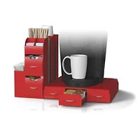 Mind Reader 2-Piece Single Serve Coffee Pod Drawer and Condiment Organizer Caddy Station