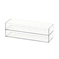 24 Pack: 12" x 4" Clear Stacking Storage Tray by Simply Tidy™