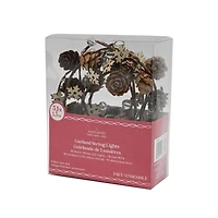 18ct. Warm White LED Pinecone & Snowflake Garland String Lights on Brown Wire by Ashland®