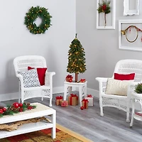 3ft. Pre-Lit Grand Alpine Artificial Christmas Tree, Clear LED Lights