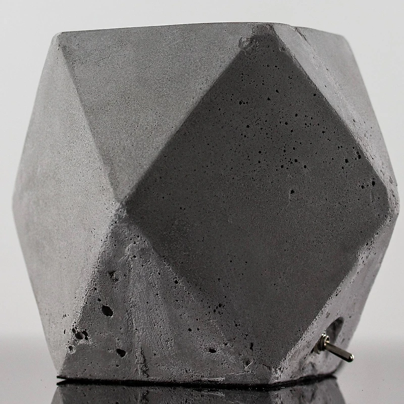 Geometric Hexagon Concrete Cement Accent Table Lamp
