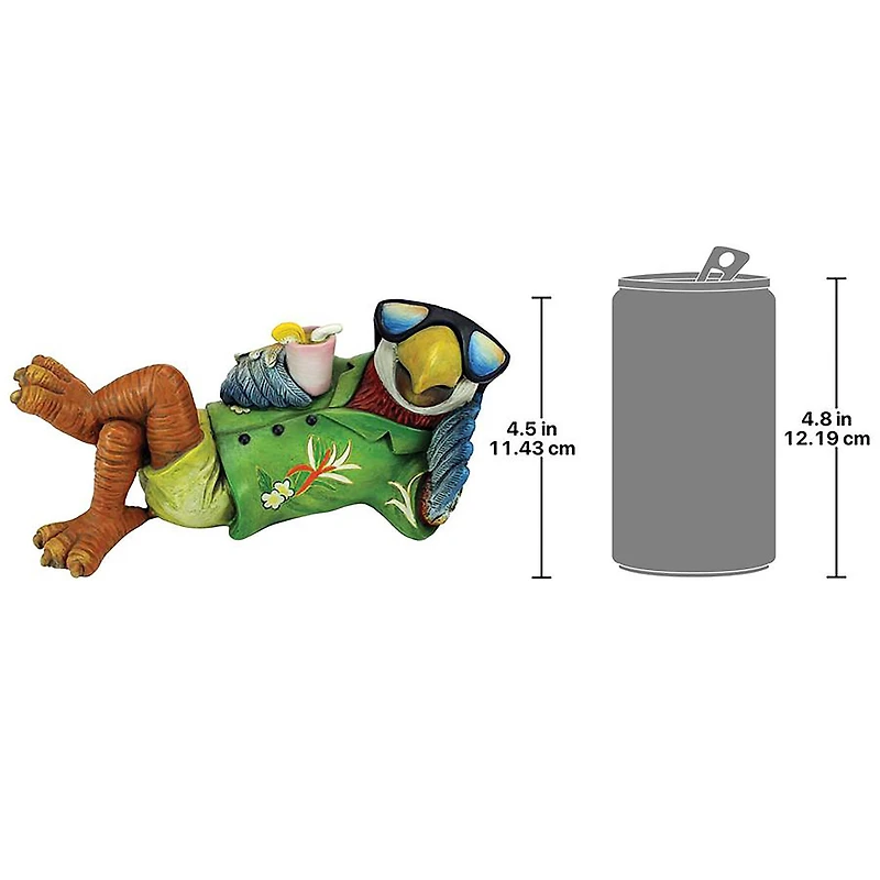 Design Toscano 9.5" Just Chillin' Tiki Parrot Statue