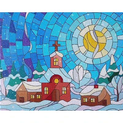 Diamond Art Advanced Stained Glass Village Kit