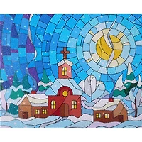 Diamond Art Advanced Stained Glass Village Kit