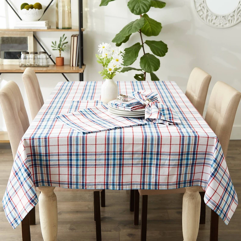 Lighthouse Plaid Tablecloth 60" x 120"