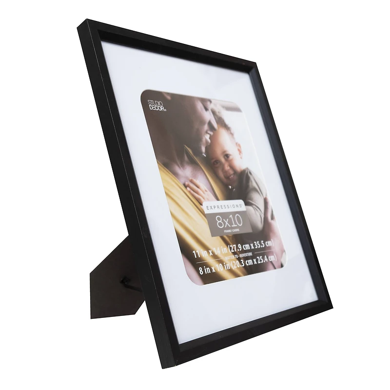 Expressions™ 8" x 10" Black Frame with Mat by Studio Décor®