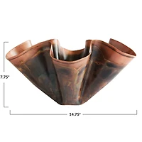 Hello Honey® 14.75" Oxidized Copper Metal Organic Shaped Planter