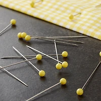 12 Packs: 500 ct. (6,000 total) 1.75" Yellow Ball Quilting Pins by Loops & Threads™