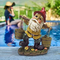 Design Toscano Barney Two Buckets Garden Gnome Statue